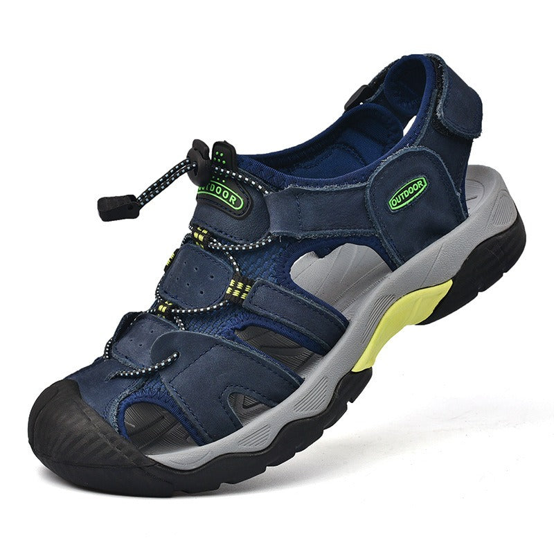 Men's Summer Outdoor Breathable Genuine Leather Sandals